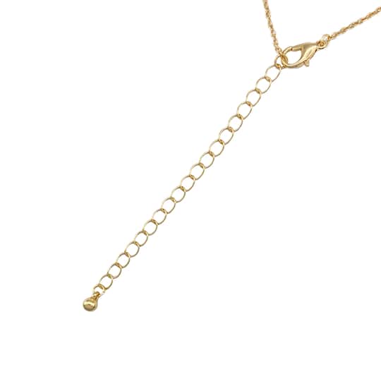 12 Pack: Gold Cable Necklace with Circle Charm Holder by Bead Landing™